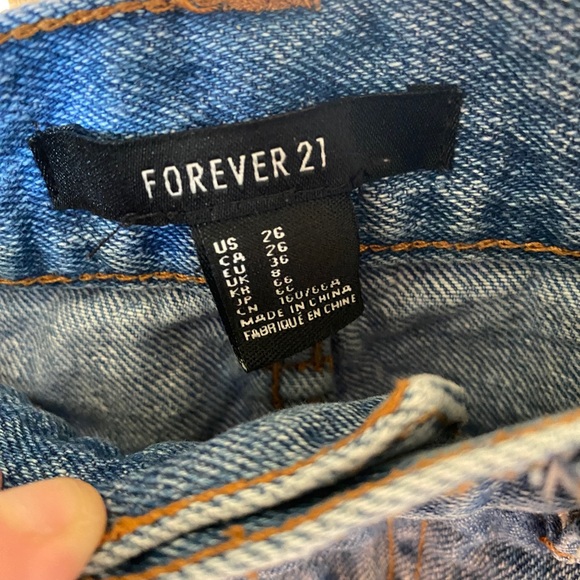 Forever 21 USA Flag Pocket Denim Distressed Shorts - Picture 5 of 10